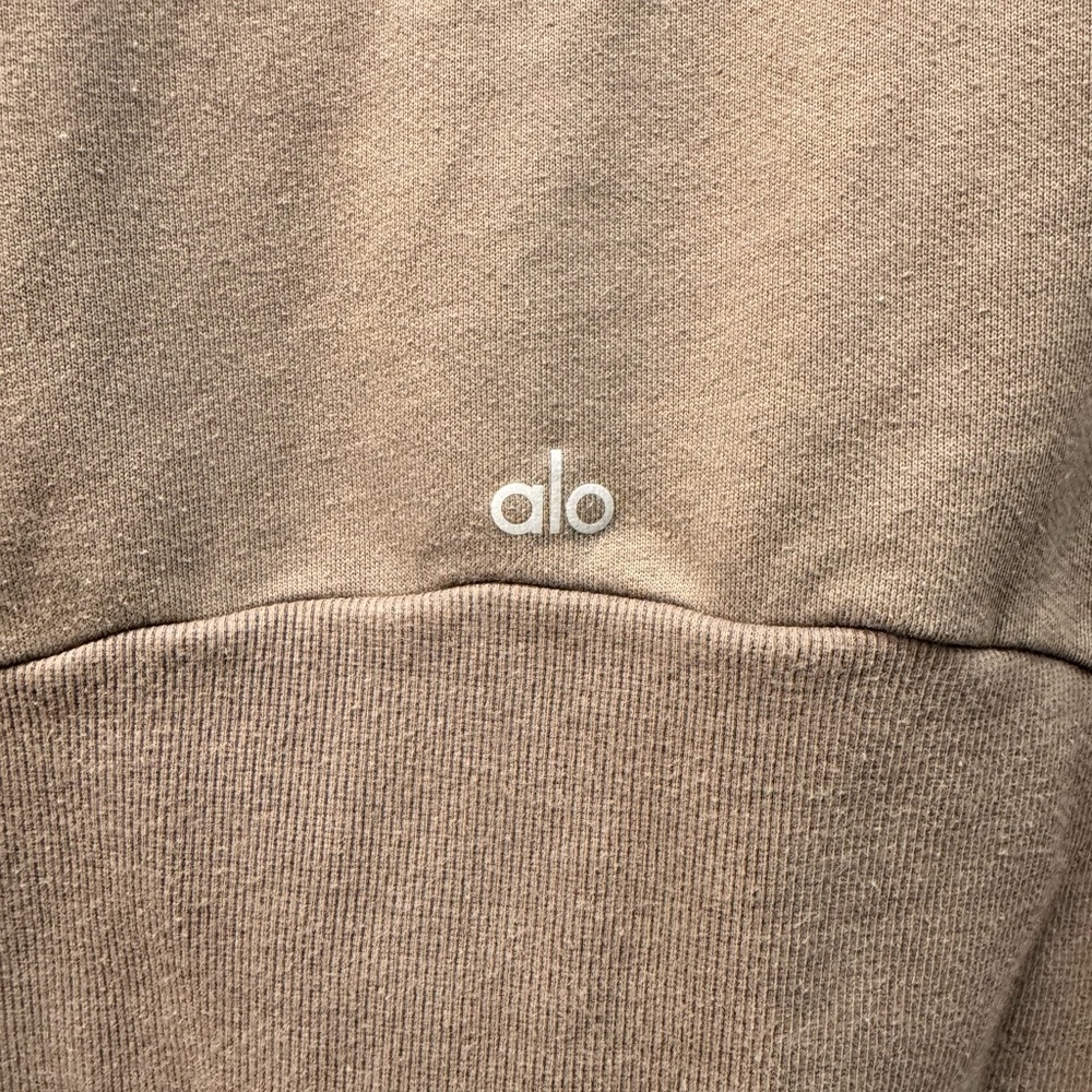 ALO Yoga Women’s Hooded Pullover - Taupe Brown - Small - Picture 4 of 5